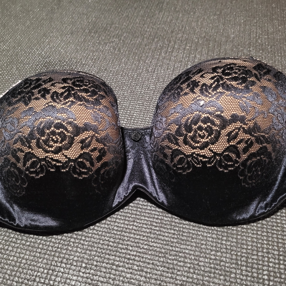 Soma Black Lace Overlay Bra
